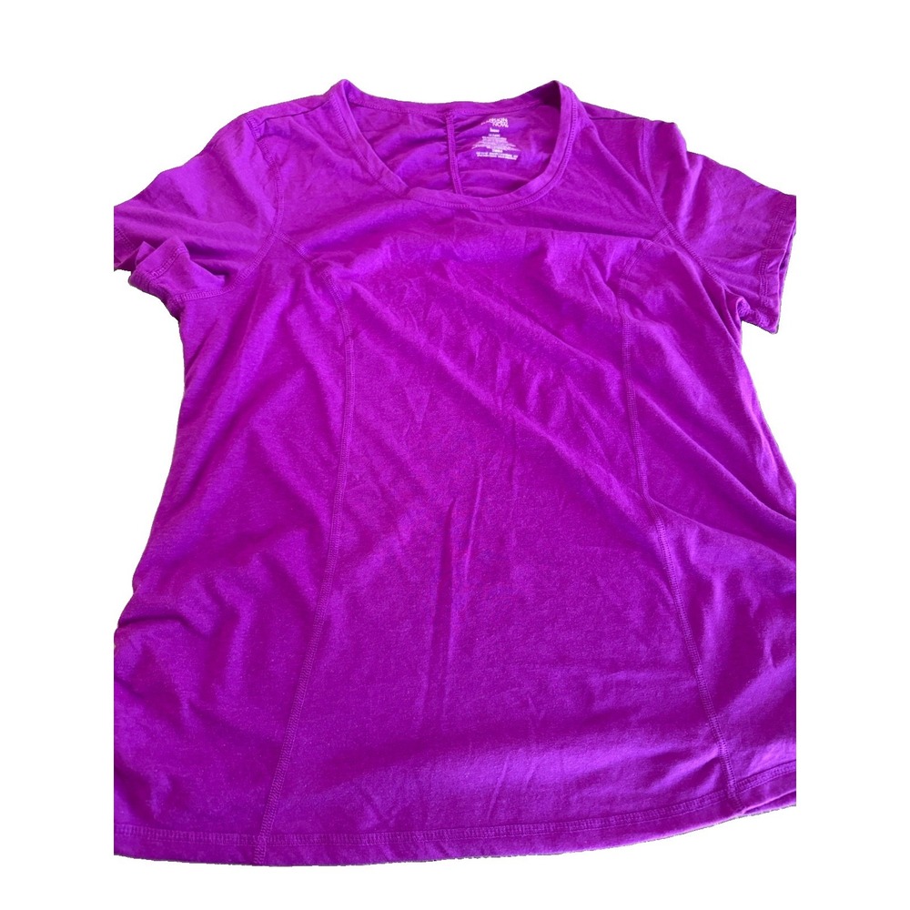 Danskin Now 1X 16W Purple Orchid Loose Fit Athletic Tee Shirt Workout Plus